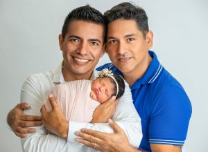 A Newborn and Her Two Dads in the Photoshoot of a Lifetime